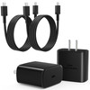 45W Super Fast Charger Block 2Pack Type C Fast Charging Block with 3FT USB C Charger Cable Compatible with Samsung Galax