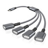 Basesailor USB C to Four USB Cable Adapter 1FTType C Male to 4 USBA Female 20 SplitterThunderbolt 3 Multiple Multi Port