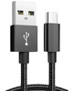USB Type C Cable USB A to USB C 3A Fast Charging 6ft Black Braided Charge Cord Compatible with iPhone 15 16 Pro MaxSamsu