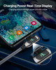 SOOPII 100W Right Angle USB C to USB C Cable66FT Zinc Alloy Case Nylon Braided TypeC Cable with LED Display for lPad Min