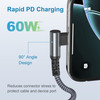 Basesailor for New iPhone 17 16 Air Pro Max Car Charger Cable 10FT with USB C AdapterRight Angle 60W Type C Fast Chargin
