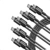 Anker USB C to USB C Cable TypeC 60W Fast Charging Cable 6 FT 5Pack for iPhone 17 Series iPad mini 6 and More Black