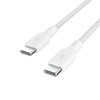Belkin USB C to USB C Cable 66ft 100W Type C Charger iPhone Charger Cord Soft Braided Flexible for iPhone 17 Galaxy S25
