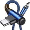 AINOPE USB C Cable 60W 2Pack 10ft Nylon Braided USB C to USB C Cable Type C Charger Fast Charging Right Angle USBC Cable
