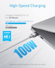 Anker USB C to USB C Cable TypeC Charging Cord Fast Charge10FT100W for iPhone 17 Series MacBook and MoreRed