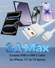 Car Carplay Cable for iPhone 1717 ProAir16e1615 Pro MaxPlus Cable 2Pack USB A to USB C for CarPlay USBC Cord iPad Galaxy