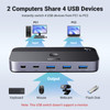 UGREEN USB 30 Switch 2 Computers Sharing USB C A Devices 4 Port USB Switcher Sharing Keyboard and Mouse PrinterScanner U