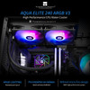 Thermalright Aqua Elite 240 V3 Water Cooling CPU Cooler Double PWM ARGB Fans with SFDB BearingsEfficient PWM Controlled