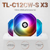 Thermalright TLC12CWS X3 CPU Fan 120mm White ARGB Case Cooler 4pin PWM Silent Computer Cooling Fan with SFDB Bearing Inc
