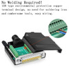ANMBEST 5PCS DB25 Solderless Connector RS232 DSUB Serial to 25pin Port 16mm Thinner Terminal Male Adapter Breakout Board