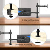 Suptek Monitor and Laptop Mount Holds 1332 inch Computer ScreenAdjustable Monitor Arm Stand with Laptop Tray for 1327 in