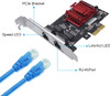 DualPort PCIe Gigabit Network Card 1000M PCI Express Ethernet Adapter with Intel 8257582576 Two Ports LAN NIC Card for S