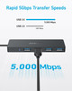 Anker USB C Hub 4 Ports Multiple USB 30 Hub with 5Gbps Data Transfer Extender for Type C Port Laptop PC Desktop and More