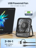 Warmco USB Desk Fan 2Pack USB C Corded Powered Personal FanNo battery Strong Airflow 3 Speeds Wind Small USB Desktop Fan