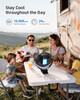 Koonie 10000mAh Clip on Fan Rechargeable 8Inch Battery Operated Desk Fan USB Fan with 4 Speeds Strong Airflow Sturdy Cla