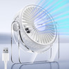 WSKEN USB Small Desk Fan Aesthetic Design Mini But Powerful Portable Ultra Quiet 3 Speeds Wind Desktop Personal Fan for
