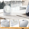 WSKEN USB Small Desk Fan Aesthetic Design Mini But Powerful Portable Ultra Quiet 3 Speeds Wind Desktop Personal Fan for