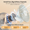 WSKEN USB Small Desk Fan Aesthetic Design Mini But Powerful Portable Ultra Quiet 3 Speeds Wind Desktop Personal Fan for