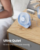 Gaiatop USB Desk Fan 3 Speeds Strong Airflow 55 Inch Portable 90 Rotate Quiet Cooling Small Personal Table Fans for Bedr
