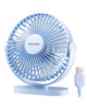 Gaiatop USB Desk Fan 55 Inch Small Quiet Powerful 3 Speeds 90 Rotate Personal Mini Portable Desktop Table Fans Cooling f