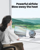 Gaiatop USB Desk Fan 55 Inch Small Quiet Powerful 3 Speeds 90 Rotate Personal Mini Portable Desktop Table Fans Cooling f