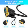 SHULIANCABLE HDMI to VGA Cable GoldPlated HDMI to VGA Cable Male to Male 1080P Compatible for Raspberry Pi Roku Computer