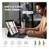 UGREEN USB C to 35mm Audio Adapter Type C to Headphone Aux Jack Dongle 24bit96kHz HiFi DAC Cable Cord Compatible with iP