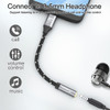 USB C to 35mm Audio Adapter 3Packs AuxLink USB Type C Headphone Adapter HiFi DAC Chip USB C to Headphone Jack Female Aux