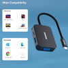 BENFEI USB C HUB 4in1 USB TypeC to HDMI VGA Adapter USB C to USB Adapter USB TypeC Power Delivery Compatible with iPhone