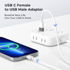 Basesailor USB C Female to USB Male Adapter for iPhone 17 16 Pro Max 4PackUSB to USB C Adapter Car Charger Cable Convert