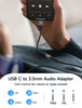 JSAUX AUX to USB C Adapter Compatible with iPhone 17 Pro Max 2Pack USB C to 35mm Audio Headphone Dongle Cord for iPhone