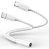 Lightning to 35 mm Headphone Jack AdapterMFi Certified iPhone Headphones Aux Audio DongleUSB Type C to 35 mm Jack Female
