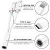 Lightning to 35 mm Headphone Jack AdapterMFi Certified iPhone Headphones Aux Audio DongleUSB Type C to 35 mm Jack Female