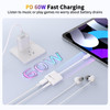 USB C to 35mm Audio Adapter and Charger 2 in 1 USB C to Aux Headphone Dongle with 60W PD Fast Charging Compatible with i