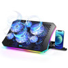 KeiBn Upgarde Laptop Cooling Pad RGB Lights Laptop Cooler 6 Fans for 156173 Inch Laptops 7 Height Stands 10 Modes Light