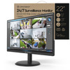 Amcrest 247 Security Camera Monitor Screen 22 inch Thin Micro Bezel Built in Speakers Compatible CCTV NVRDVR Surveillanc