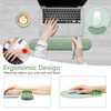 MOSISO Wrist Rest Support for Mouse PadKeyboard Set Circle Curved Ergonomic MousepadCoaster NonSlip Base HomeOffice Pain