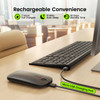 seenda Rechargeable Wireless Keyboard Mouse Ultra Thin Low Profile Wireless Keyboard and Mouse with Number Pad Quiet Por