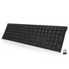 Arteck 24G Wireless Keyboard Stainless Steel Ultra Slim Full Size Keyboard with Numeric Keypad for ComputerDesktopPCLapt