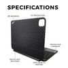 Carbon Fiber Skin Compatible with Apple Magic Keyboard for iPad Pro 11inch M4 2024 Glamorous Premium 3M Vinyl Protective