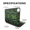 Carbon Fiber Skin Compatible With Apple Magic Keyboard for iPad Pro 11inch M4 2024 Green Serpent Premium 3M Vinyl Protec
