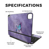 Glossy Glitter Skin Compatible with Apple Magic Keyboard for iPad Pro 11inch M4 2024 Celtic Butterflies 3M Vinyl Protect