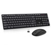 Wireless Keyboard and Mouse Combo EDJO Silent Full Size Cordless USB Keyboard Mouse 24GHz LagFree Long Battery Life for