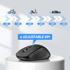 TECKNET Bluetooth Mouse 4000DPI Wireless Mice for Laptop 2in1BT 503024Ghz Computer Portable PC Mouse Wireless with USB R