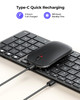 seenda Bluetooth Keyboard and Mouse Combo for Mac SKM642 Rechargeable Slim Wireless Keyboard Mouse Compact 3 MultiDevice