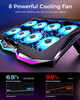 AICHESON Gaming Laptop Cooling Pad with 8 Fans RGB Computer Stand for 156173 Inch Notebook with 7 Height Slots 2 USB Por