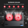 TECKNET Laptop Cooling Pad 12156 Laptop Cooler Powerful Cooler and Ultra Quiet for Gaming Laptops Pad 2 Wind Speed Adjus
