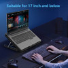 LIANGSTAR Laptop Cooling Pad Laptop Cooler with 6 Quiet Fans for 1217 Inch Notebook Gaming Fan Stable Stand 7 Height Win