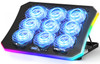 KeiBn Upgraded Gaming Laptop Cooler Pad with 9 Quiet RGB Fans Cooling Pad for 156173 Inch Laptops with 7 Height Stands 2