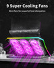 KeiBn Laptop Cooling Pad Gaming Laptop Fan Cooling Pad with 9 Quiet Fans RGB Laptop Cooler for 156173 Inch Cooling Pad f